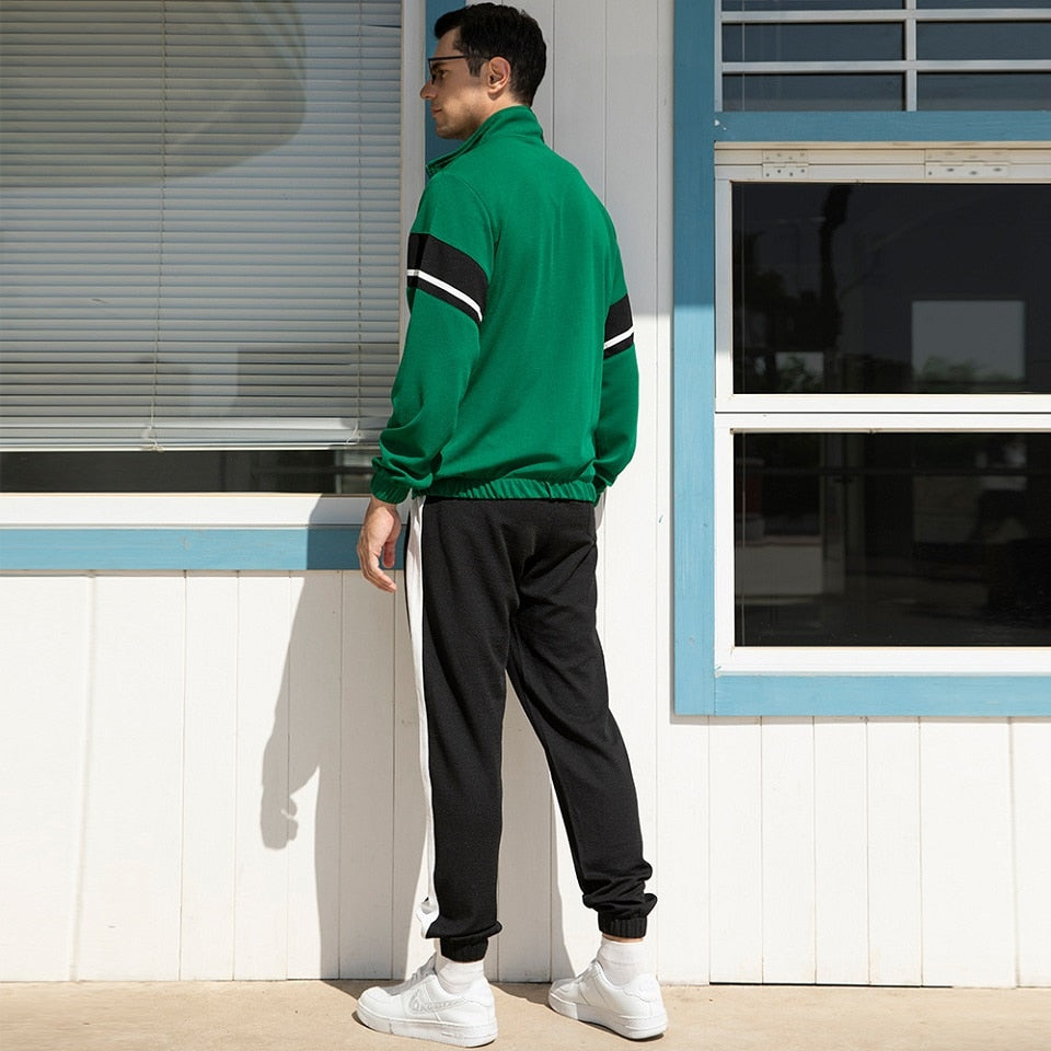 Horizontal Striped Printed Pants Set