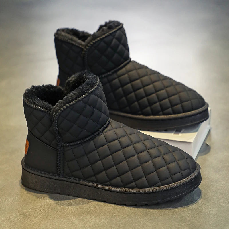 Padded Plush Solid Ankle Boots