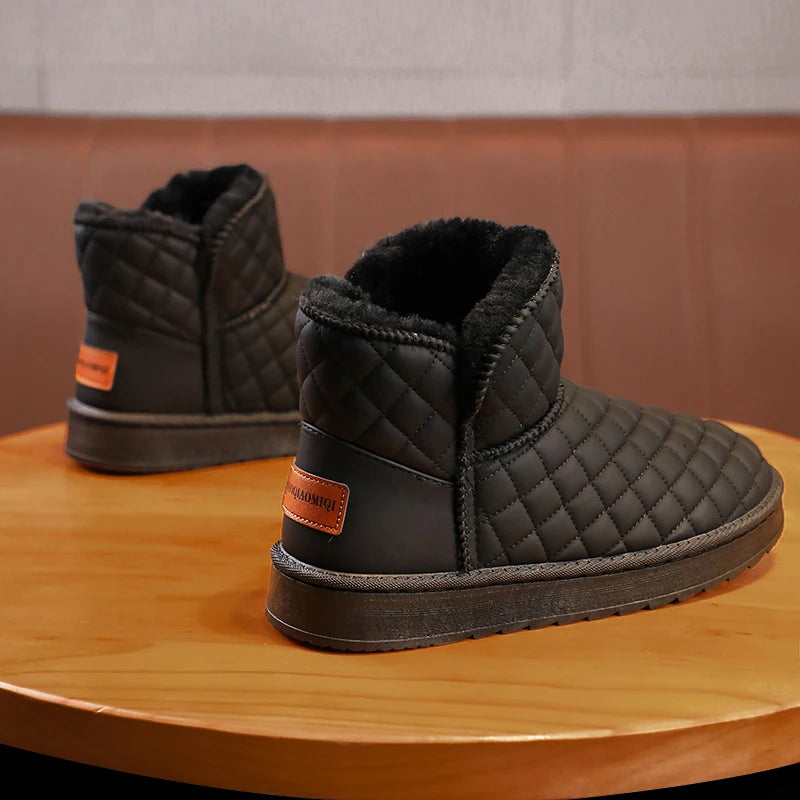 Padded Plush Solid Ankle Boots