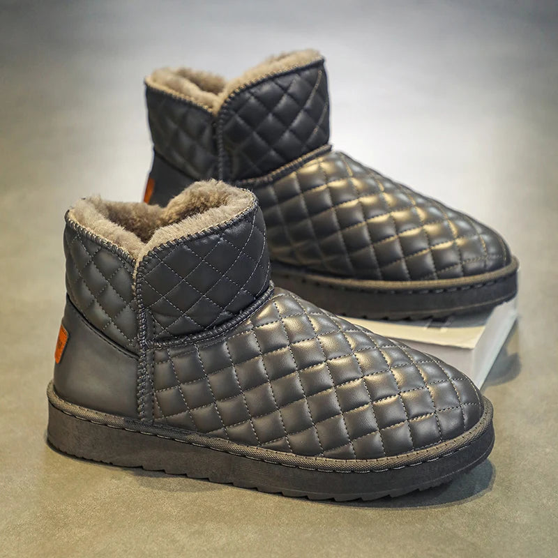 Padded Plush Solid Ankle Boots