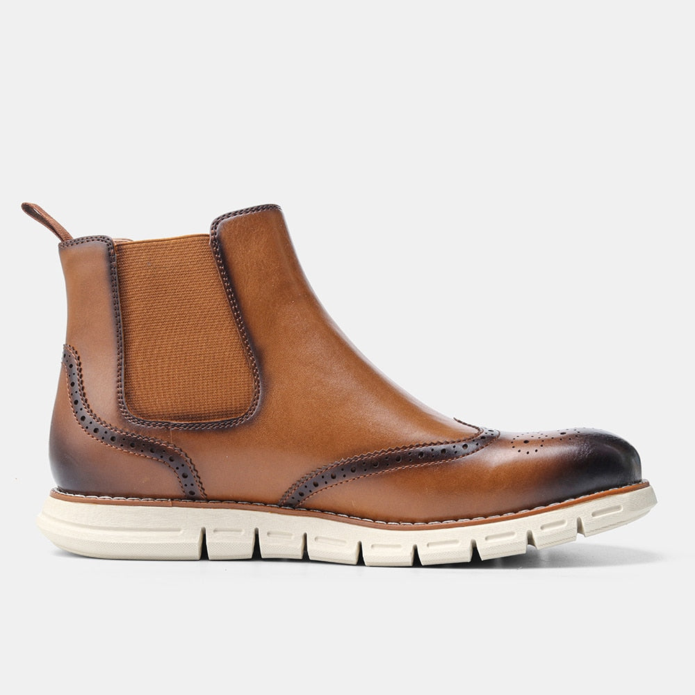 Lightweight Gradient Brown Chelsea Boots