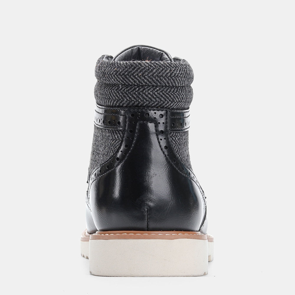 PU Leather White Sole Ankle Boots