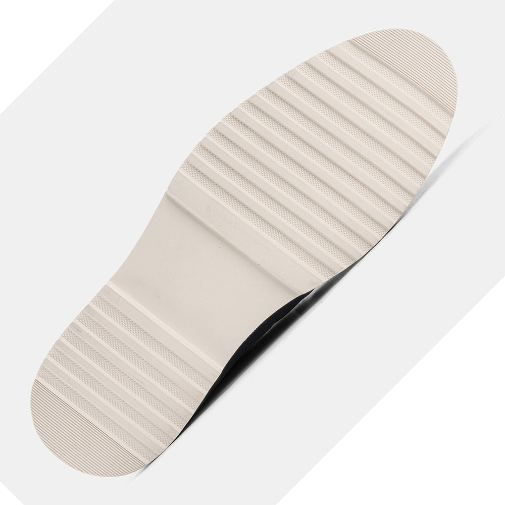 PU Leather White Sole Ankle Boots