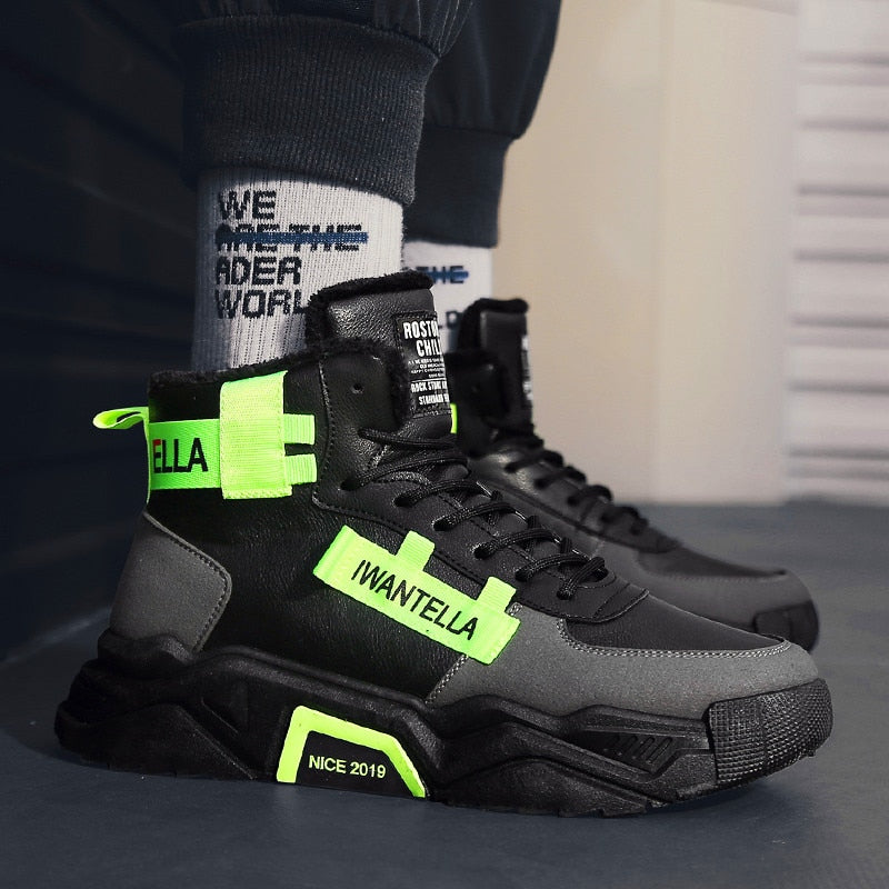 High Top Soft Casual Leisure Breathable Flat Style Men Sneaker