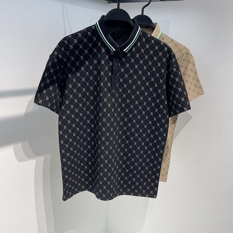 Royal Letter Printed Men Polo Shirt