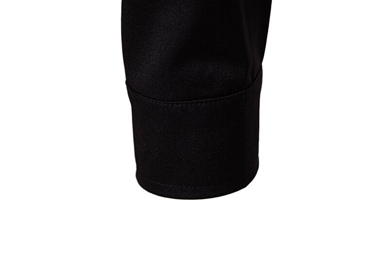 Solid Color Steampunk Long Sleeve Shirt