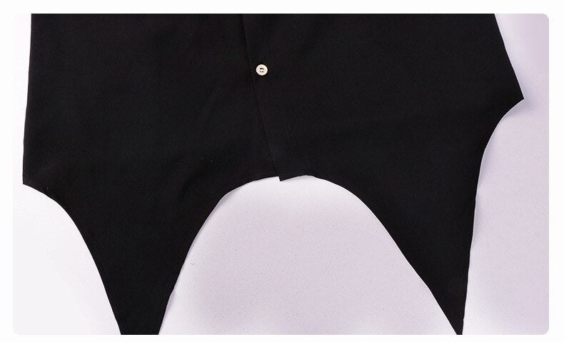 Solid Black Rock Polyester Shirt