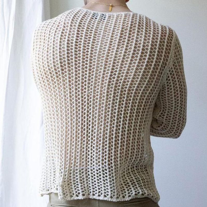 Fishnet Transparent Long Sleeve T-Shirt