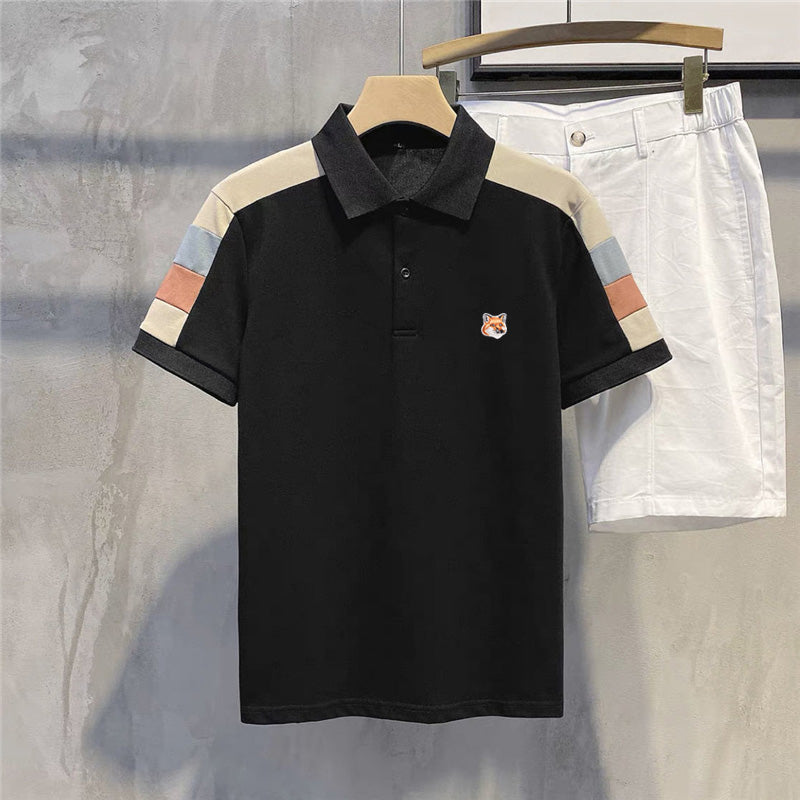 Fox Embroidery Patch Cotton Polo Shirt