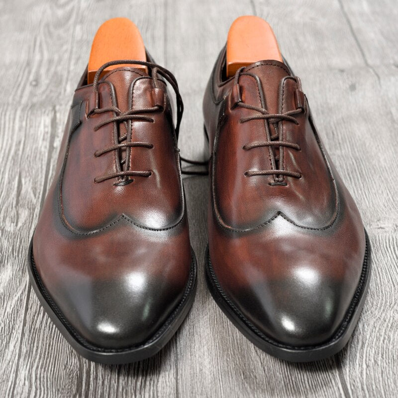 Simply Design Pointed Toe Business Office Style Men Oxford Shoes