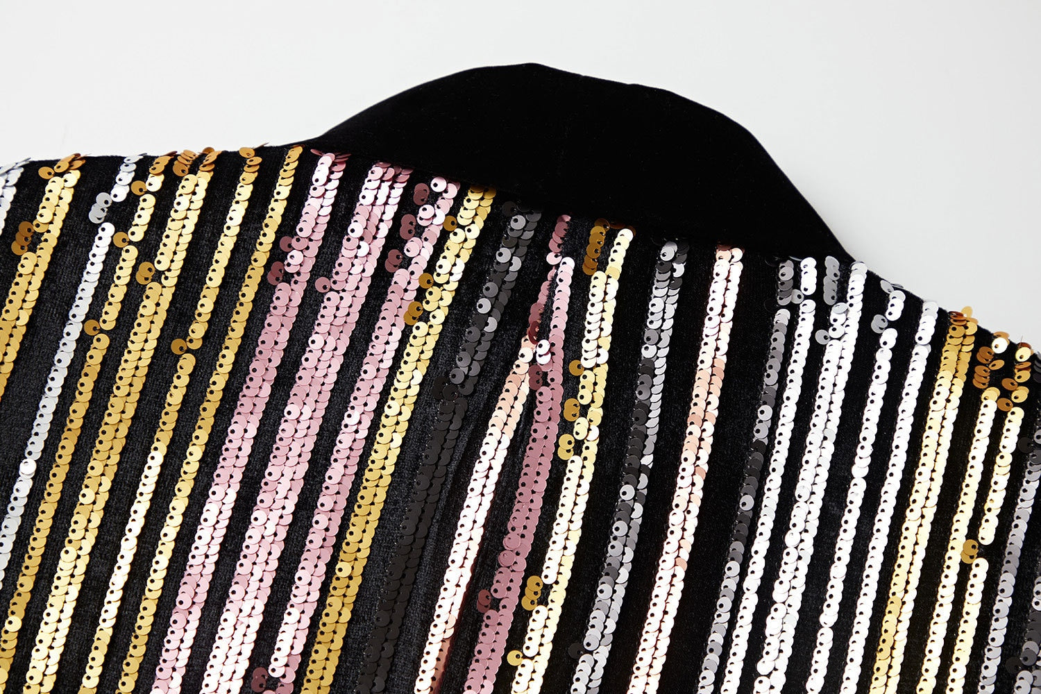 Shining Striped Sequin Blazer