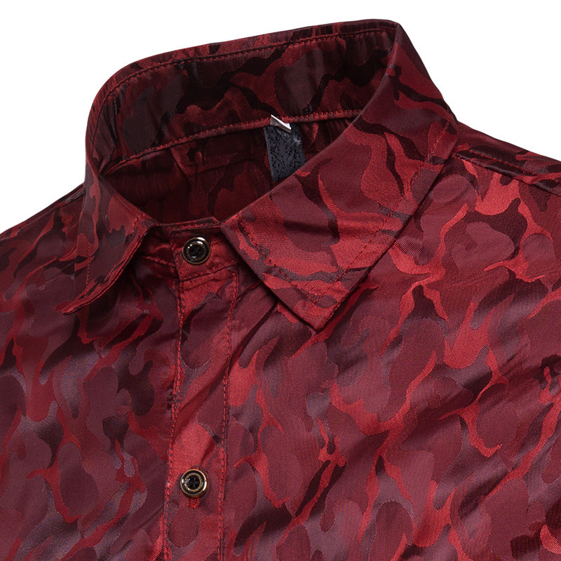 Smooth Camouflage Men Long Sleeves Shirt