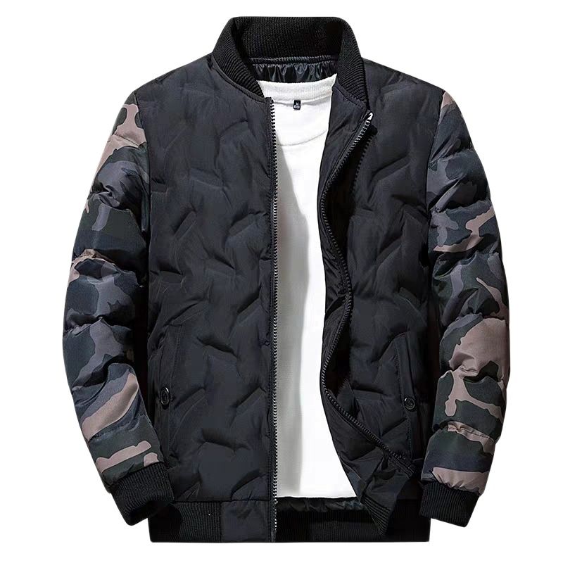 Camouflage Pattern On Sleeve Parka