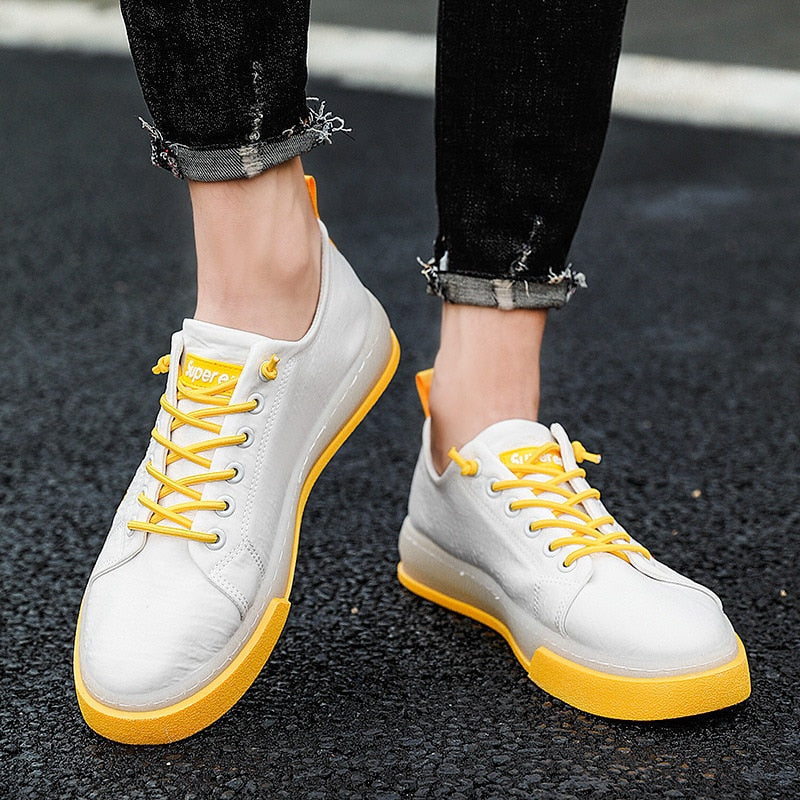 Embroidered Rose Low-Top Canvas Sneakers