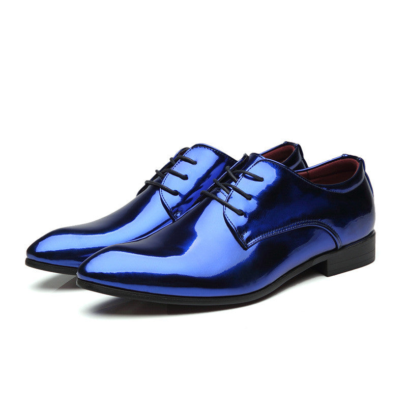 Lux Glossy Lace Up Men Oxfords Shoes