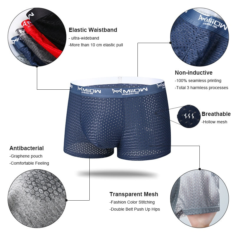 Mesh Breathable Polyester Boxer