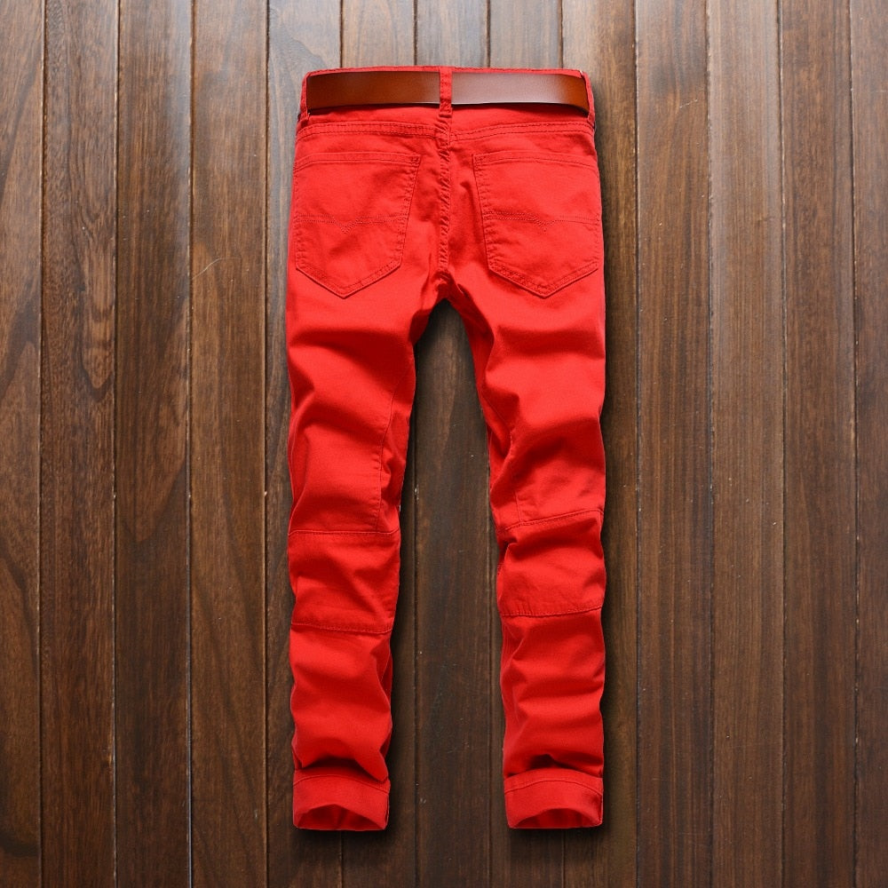 Multi Zippers Knee Detail Men Jeans