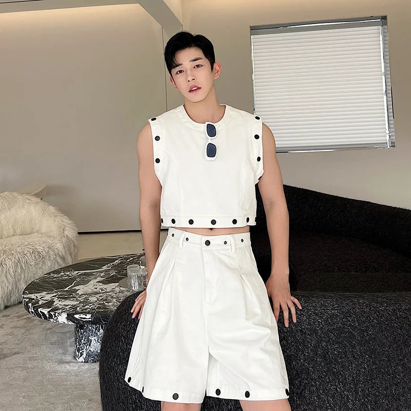 Solid Casual Niche Detachable Pants Set