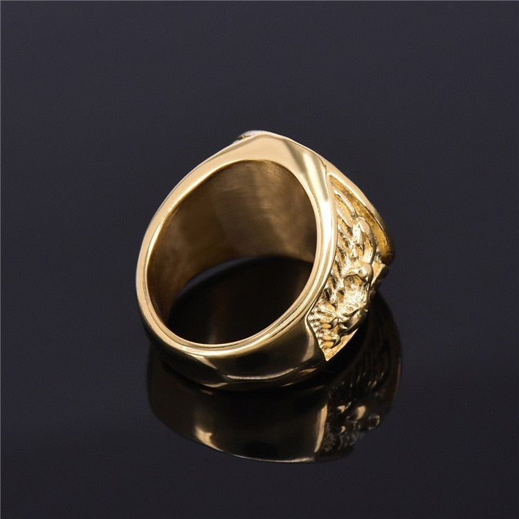 Boat Anchor Pattern Titanium Steel Men Fashion Rings