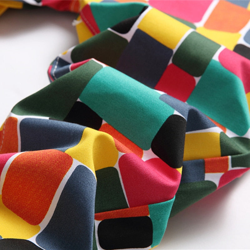 Color Plaid Slim Jeans