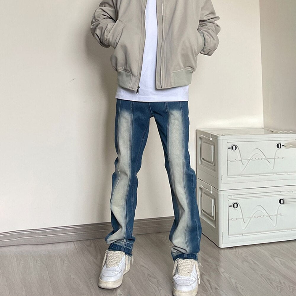 Streetwear Double Pocket Denim Men Jeans