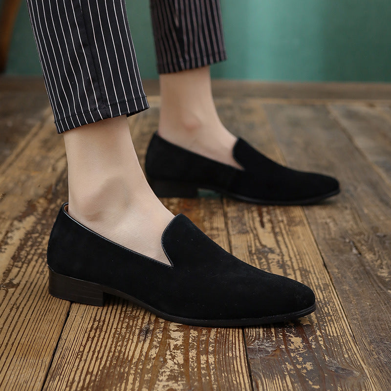 Faux Suede Solid Slip-On Loafers Shoes