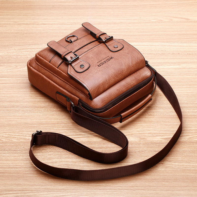 PU Leather Straps Decorated Multifunction Shoulder Bags