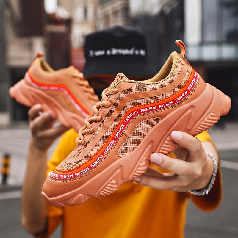 Unisex Colorful Lightweight Comfortable Striped Sneakers