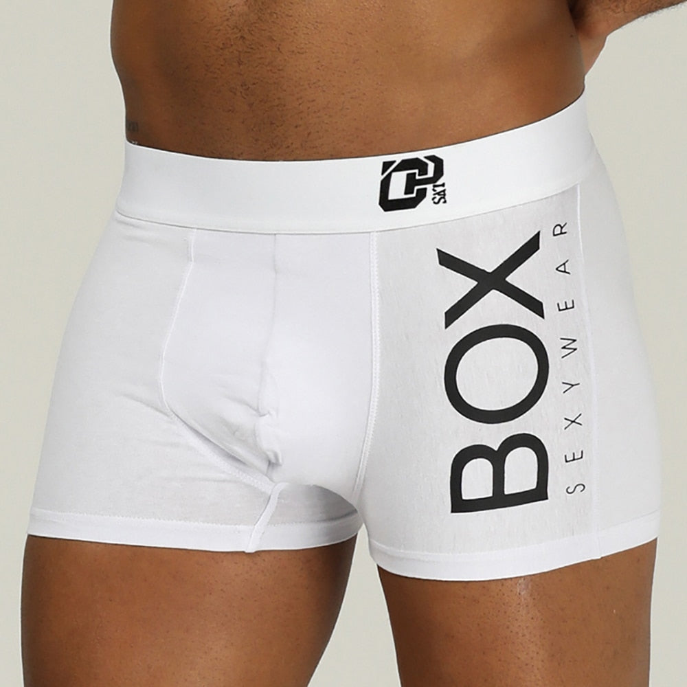 Side Box Printed Solid Soft Men's Boxer