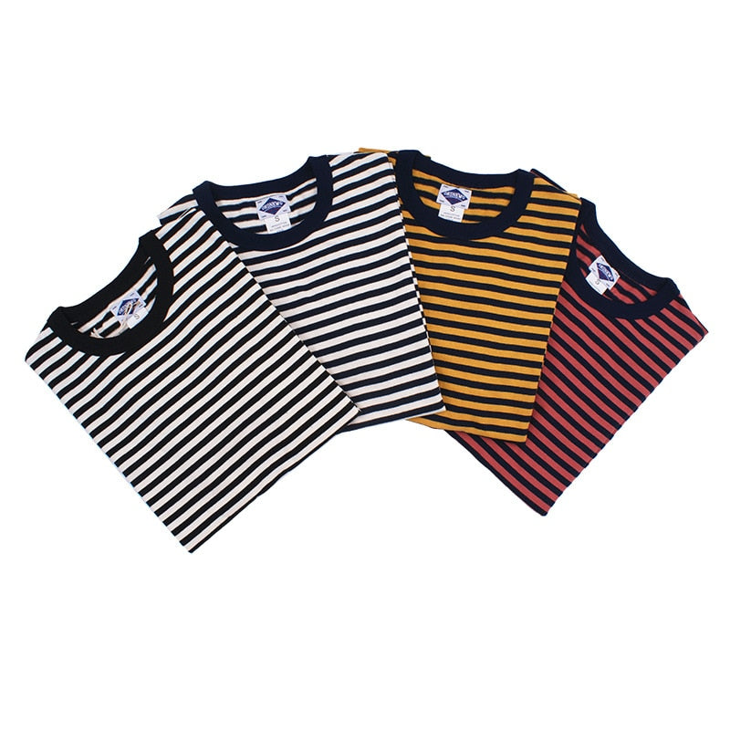 Striped O-Neck Cotton T-Shirt