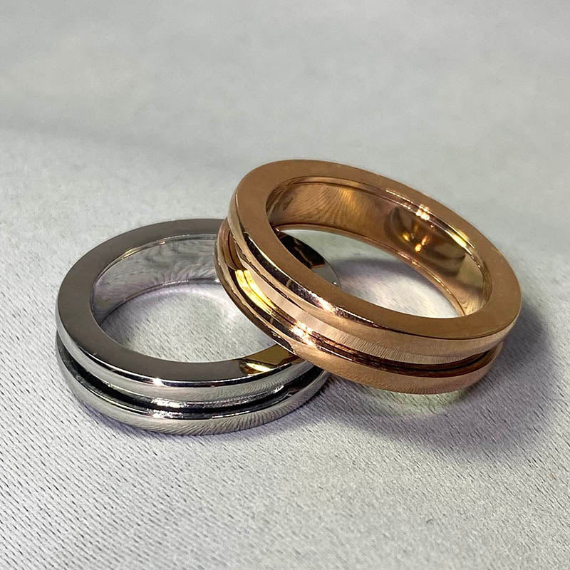 Minimalist Deep Center Metal Ring