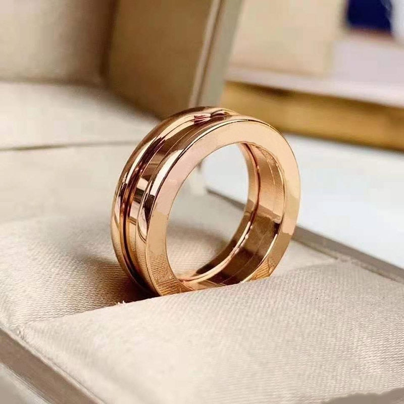 Minimalist Deep Center Metal Ring