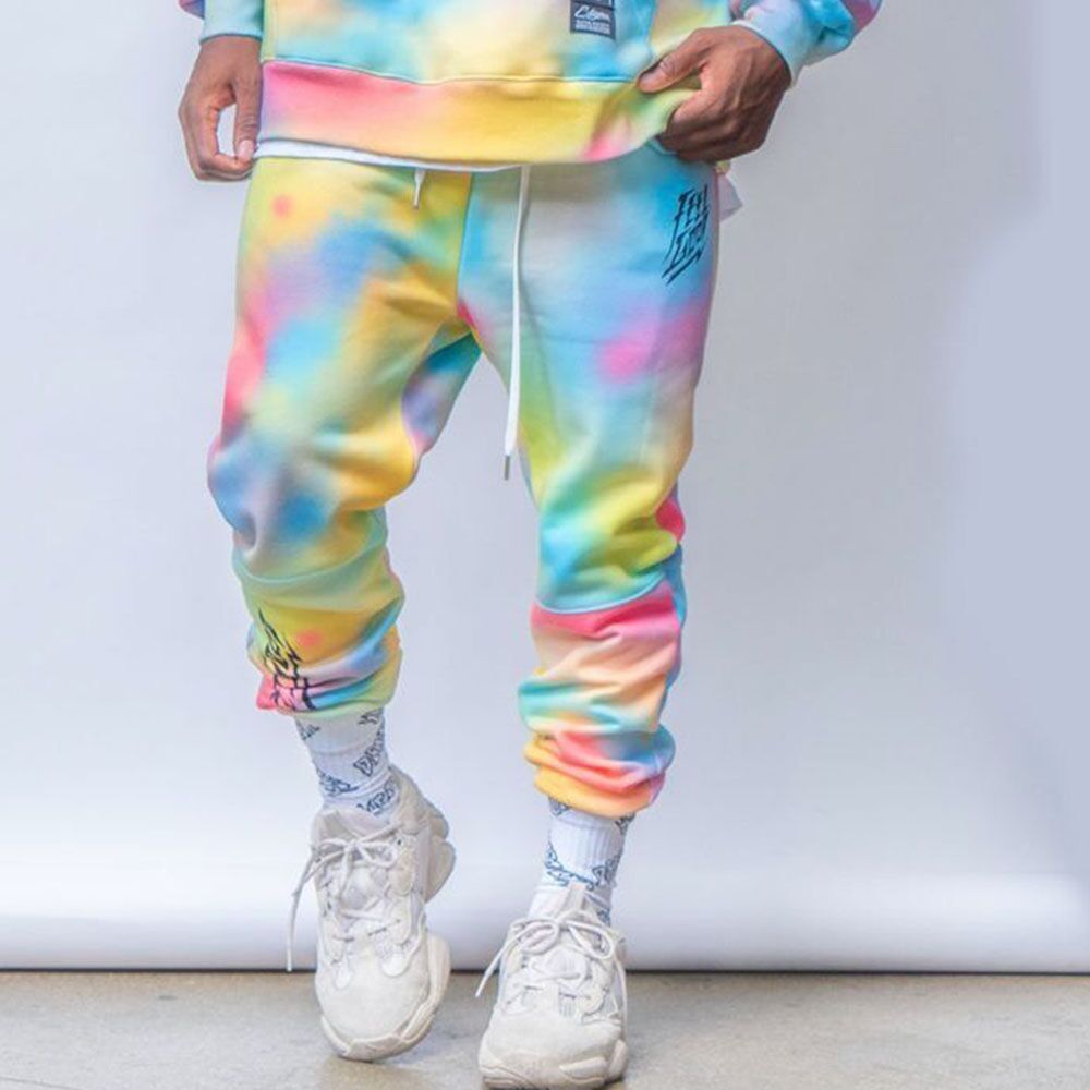 Rainbow Tie-Dye Style Hooded Tracksuit