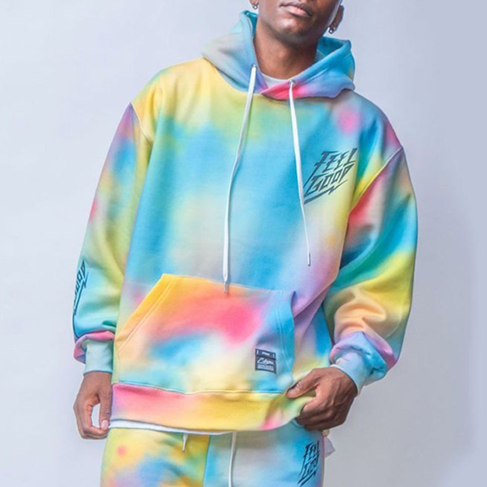Rainbow Tie-Dye Style Hooded Tracksuit