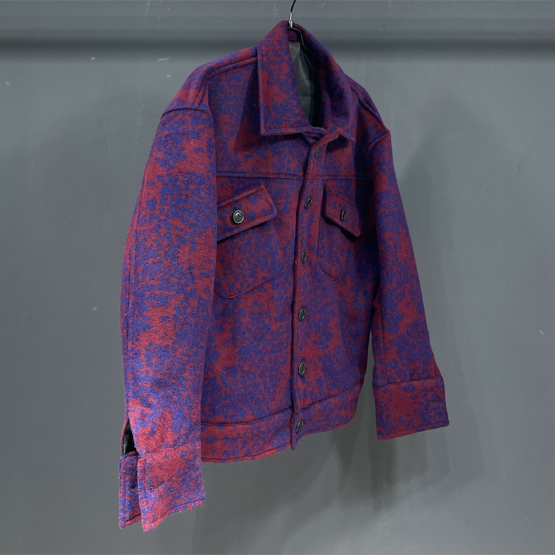 Tie Dyed Leopard Print Jacket