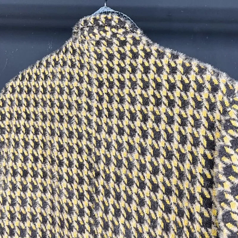 Thick Fake Two Pieces Yellow Blazer