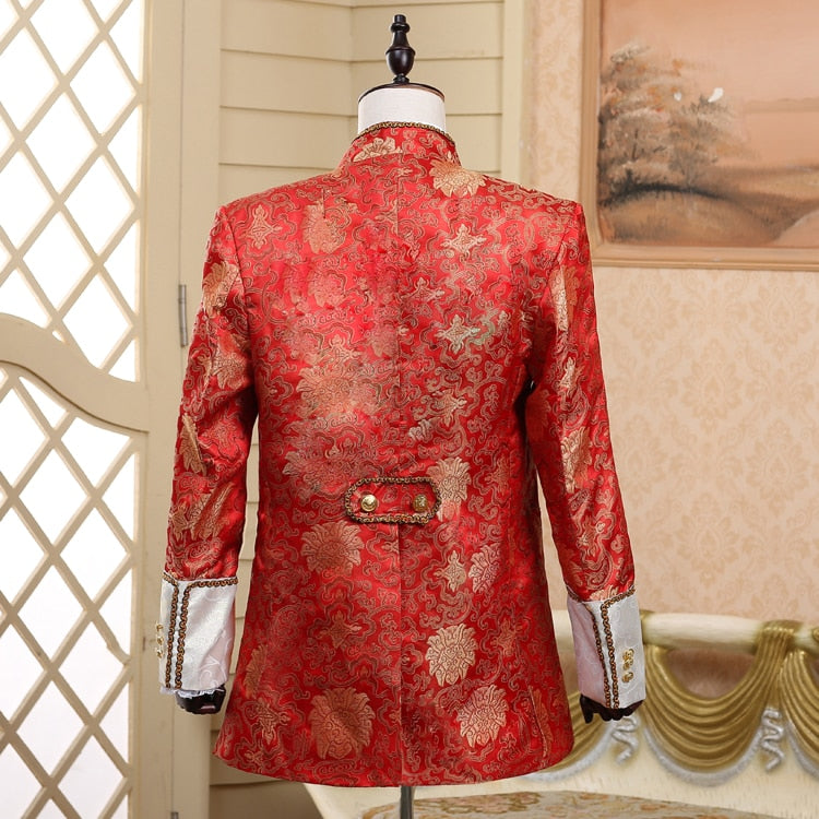 Fabulous Five Pieces Set Europe Court Style Men Costume Suits