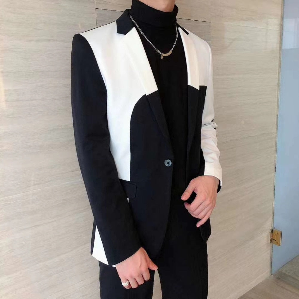 Sophisticated Mix Color Party Blazer