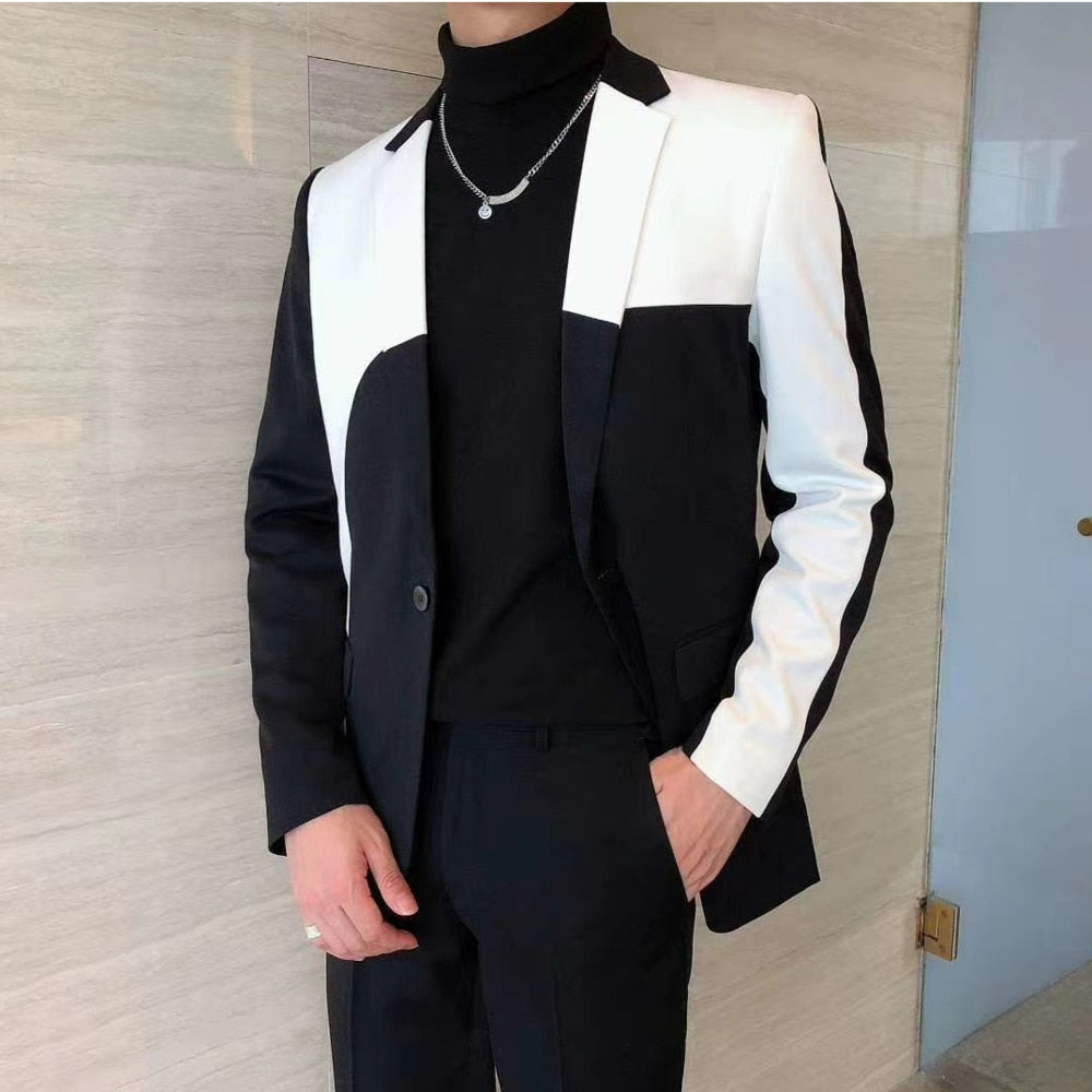 Sophisticated Mix Color Party Blazer