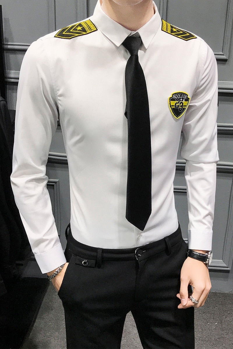 Army Men Shirt Casual Long Sleeve Shirt Men