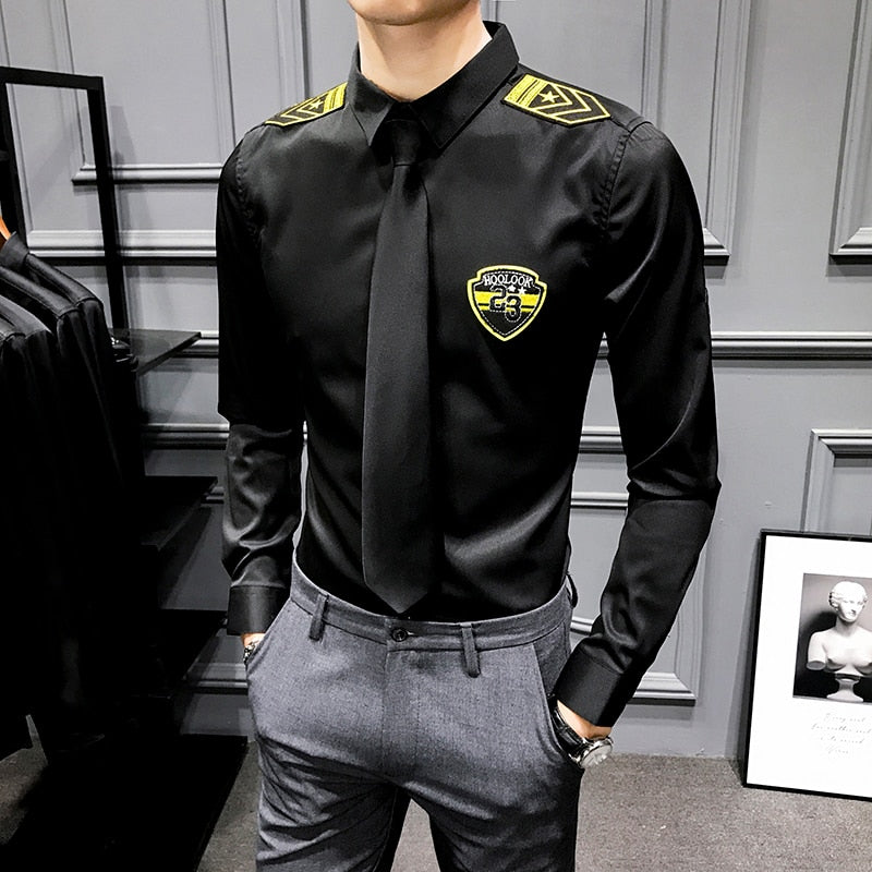 Army Men Shirt Casual Long Sleeve Shirt Men