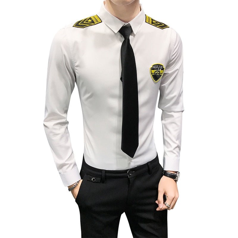 Army Men Shirt Casual Long Sleeve Shirt Men