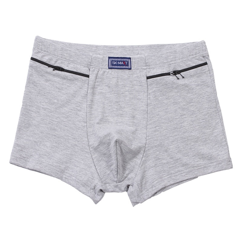 Double Zipper Pockets Breathable Boxers