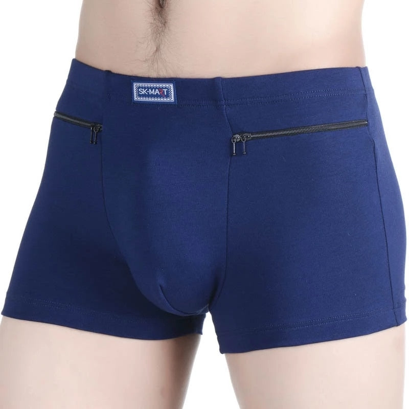 Double Zipper Pockets Breathable Boxers