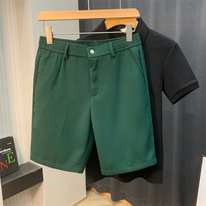 Summer Knee Length Mid-Waist Shorts