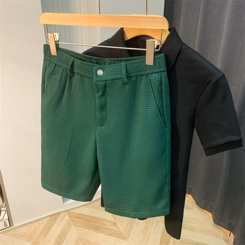Summer Knee Length Mid-Waist Shorts
