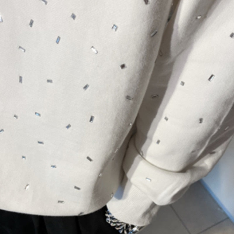 Dots Decorated Contrast Color Sweater