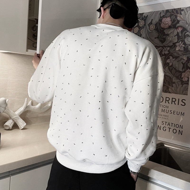 Dots Decorated Contrast Color Sweater