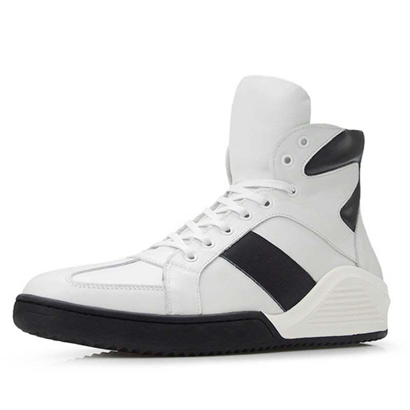 White Black Red High Top Style Men Sneaker