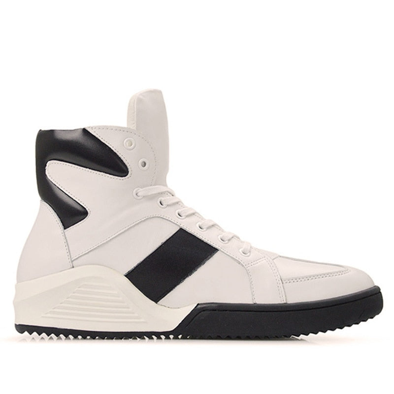 White Black Red High Top Style Men Sneaker